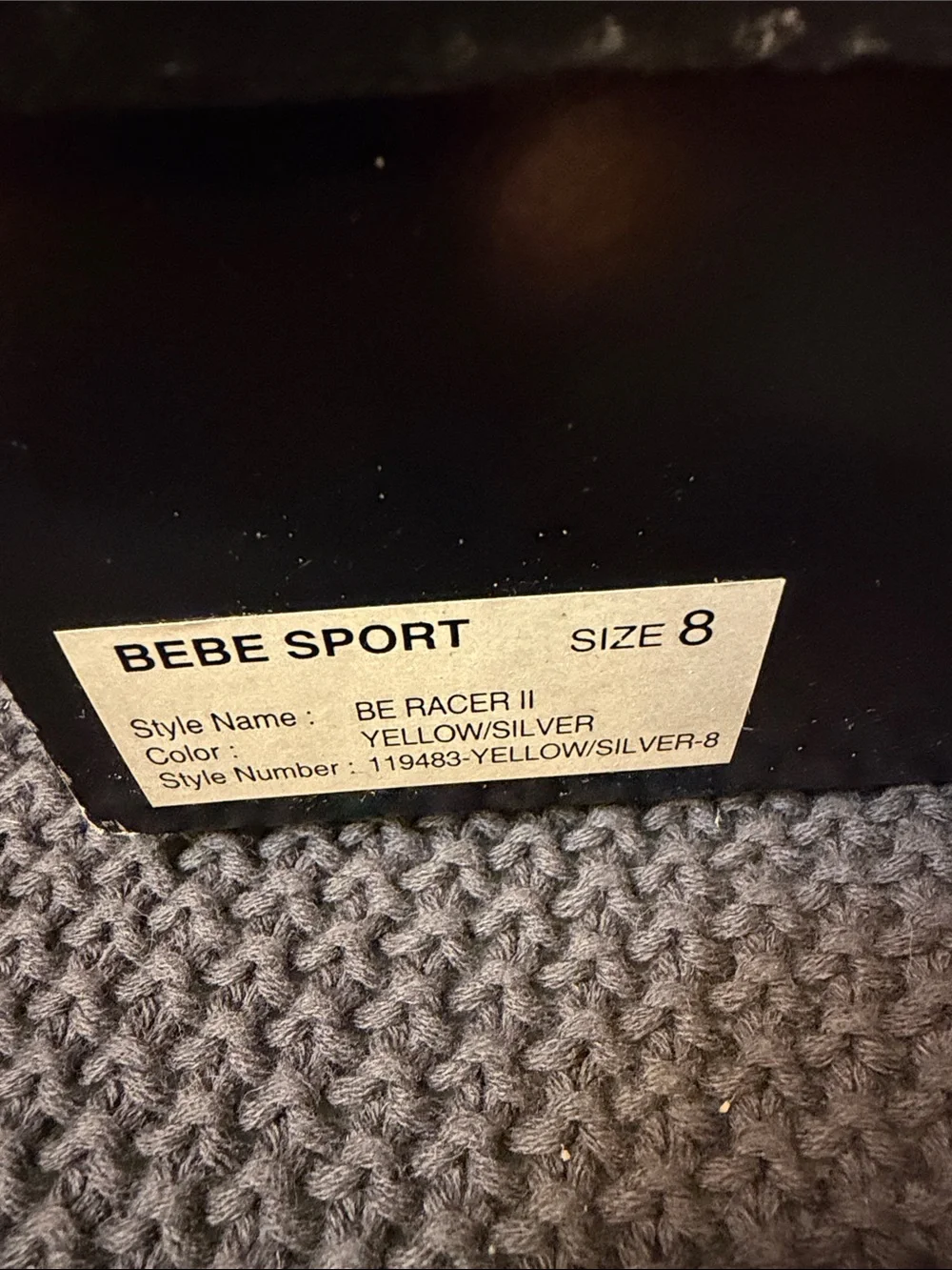 bebe Yellow and Silver Sneakers